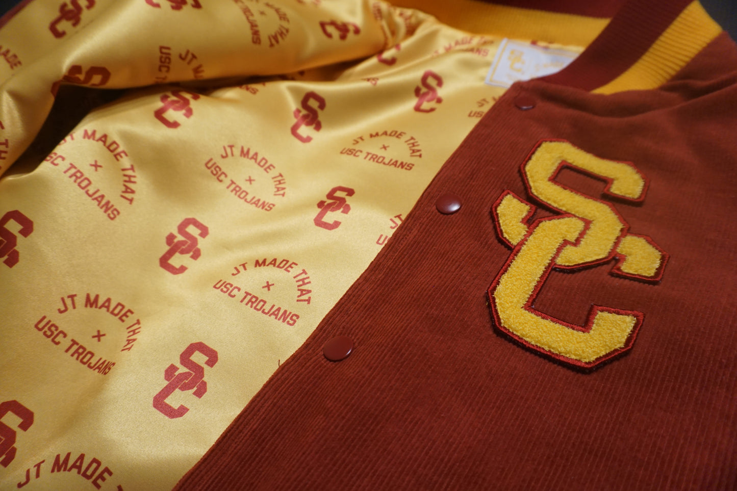 USC Corduroy Grad Varsity Jacket
