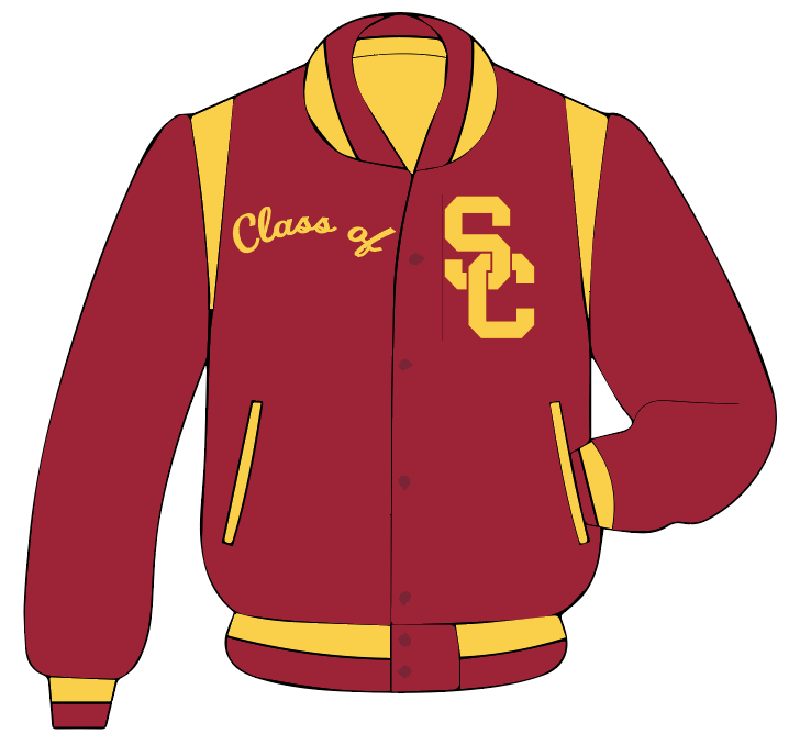 USC Corduroy Grad Varsity Jacket